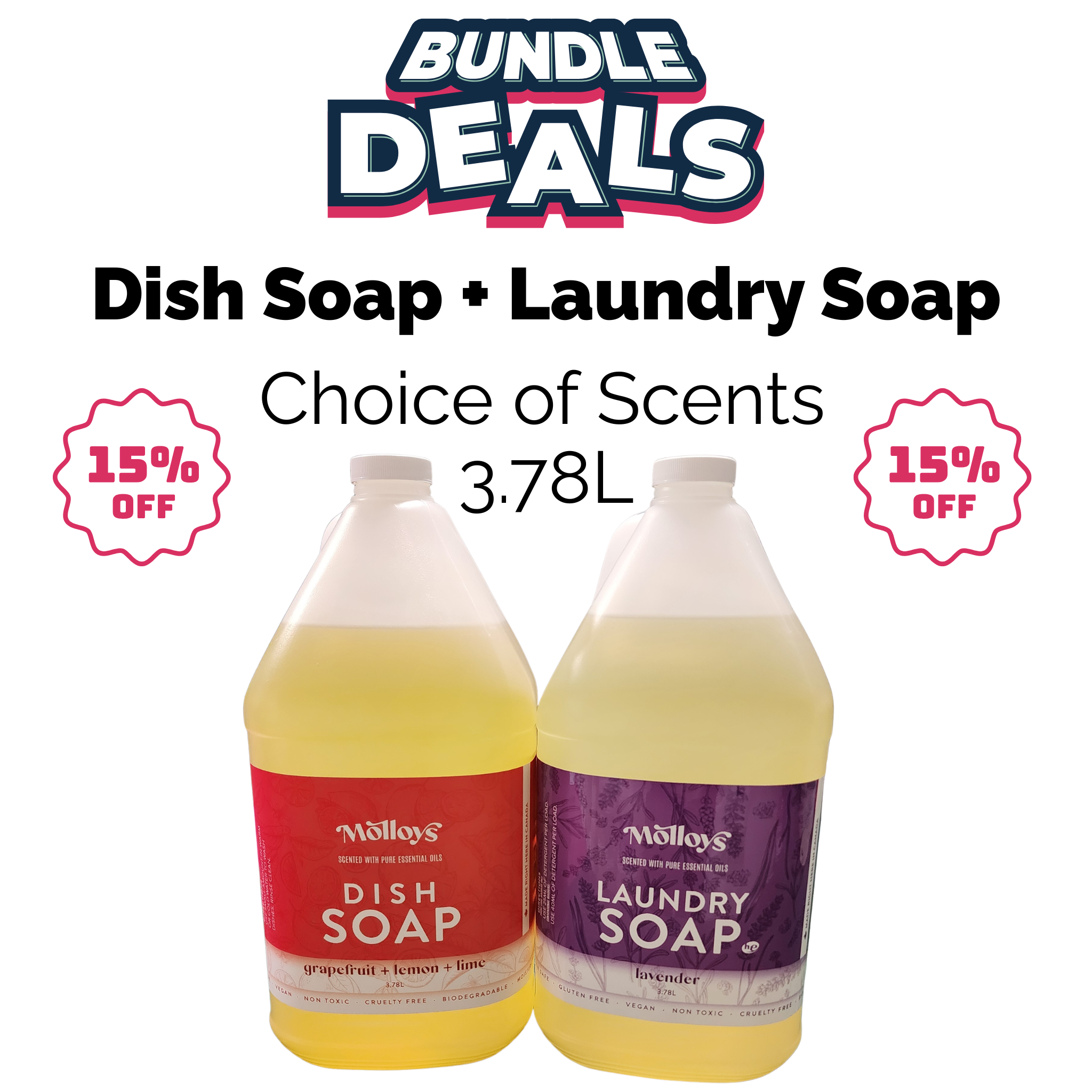 Dish Soap + Laundry Soap (3.78L)
