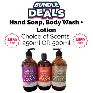 Hand Soap, Body Wash + Lotion
