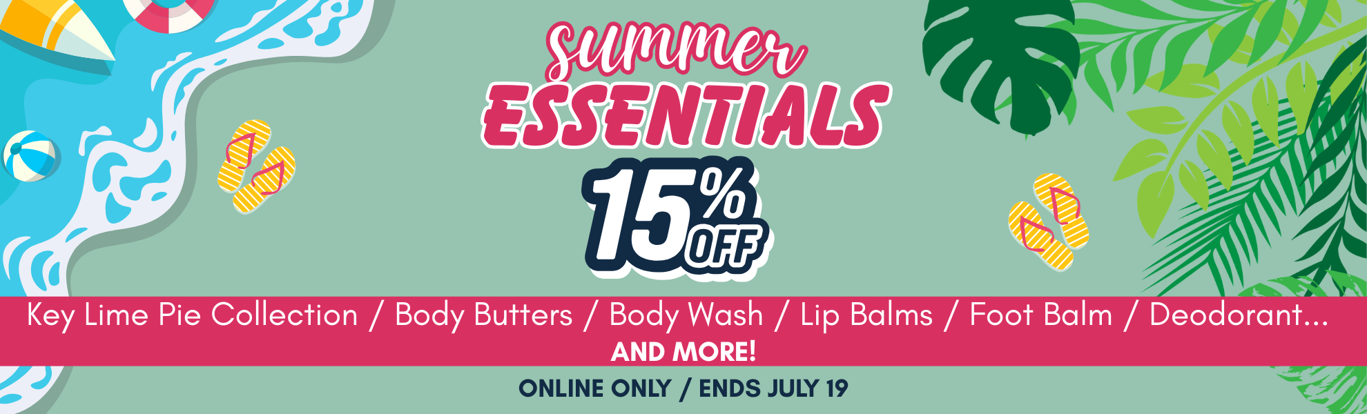 Summer Essentials 15% Off